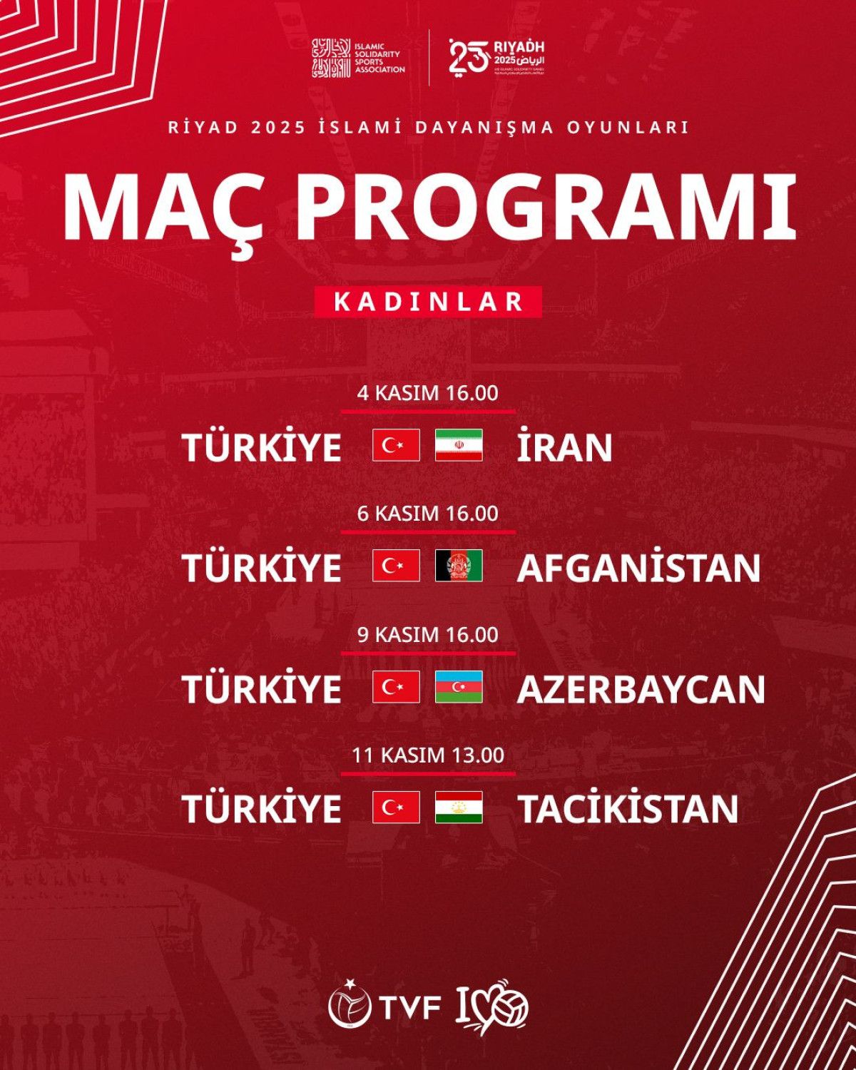 A Milli Kadın Voleybol Takımı'nın İslami Dayanışma Oyunları kadrosu belirlendi