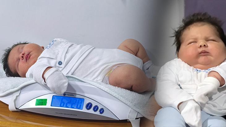 Bursa’da 37 haftalık doğdu, kilosu ve boyuyla şaşırttı: Türkiye’deki en büyük bebek
