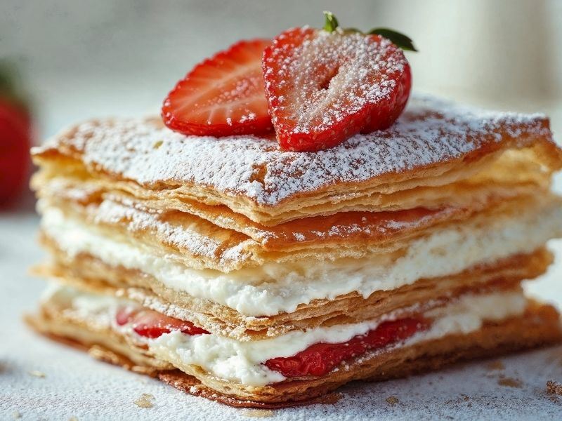 Çilekli Napolyon Pasta Tarifi