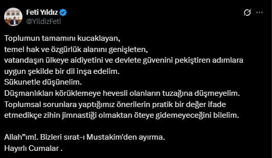 Cumhur İttifakında Kriz İddialarının Ardından MHP'li Yıldız'dan Çarpıcı Paylaşım 2 Cumhur İttifakında Kriz İddialarının Ardından MHP'li Yıldız'dan Çarpıcı Paylaşım