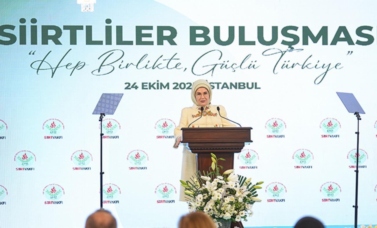 Emine Erdoğan “Siirtlilerle Buluşma” programında konuştu: 'Gösterdiğiniz kardeşliği unutmadık'