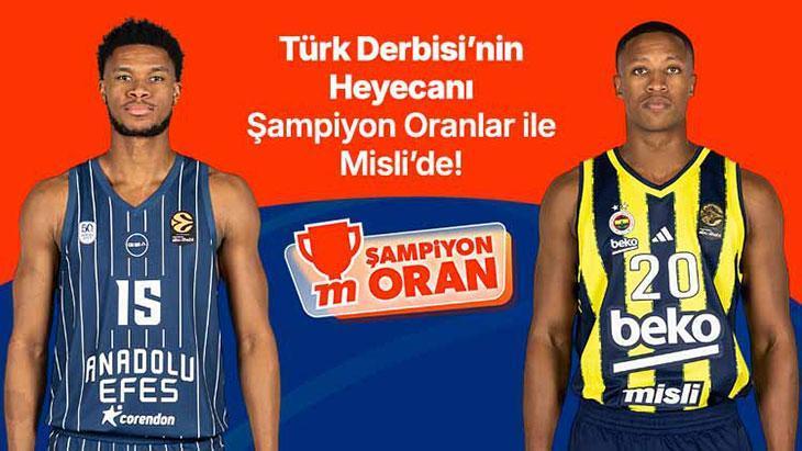 EuroLeague’de Anadolu Efes ile Fenerbahçe kozlarını paylaşıyor, Türk Derbisi’nin heyecanı Şampiyon Oranlar ile Misli’de yaşanıyor…