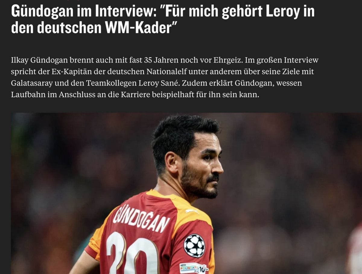 İlkay Gündoğan'dan Leroy Sane'ye destek: Ne yapması gerektiğini çok iyi biliyor