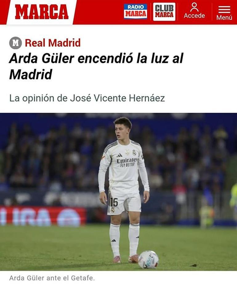 İspanya'da Arda Güler manşetlerde: Real Madrid'de Türk futbolcu operasyonun başına geçti 1 İspanya'da Arda Güler manşetlerde: Real Madrid'de Türk futbolcu operasyonun başına geçti