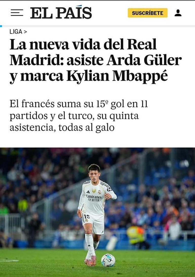 İspanya'da Arda Güler manşetlerde: Real Madrid'de Türk futbolcu operasyonun başına geçti 2 İspanya'da Arda Güler manşetlerde: Real Madrid'de Türk futbolcu operasyonun başına geçti