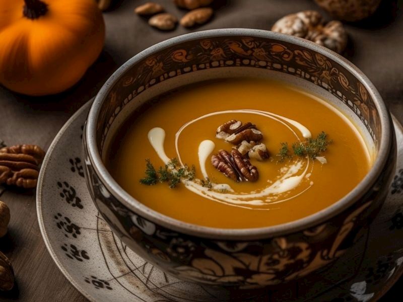 Kestaneli Balkabağı Çorbası Tarifi