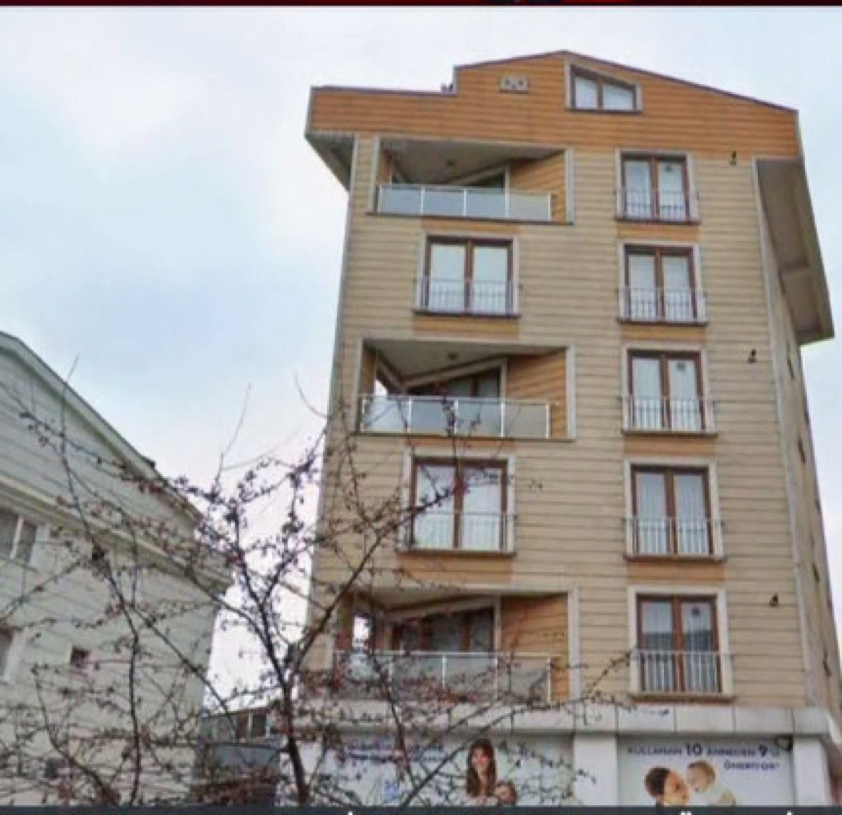 Kocaeli'de binanın yıkılmadan önceki hali