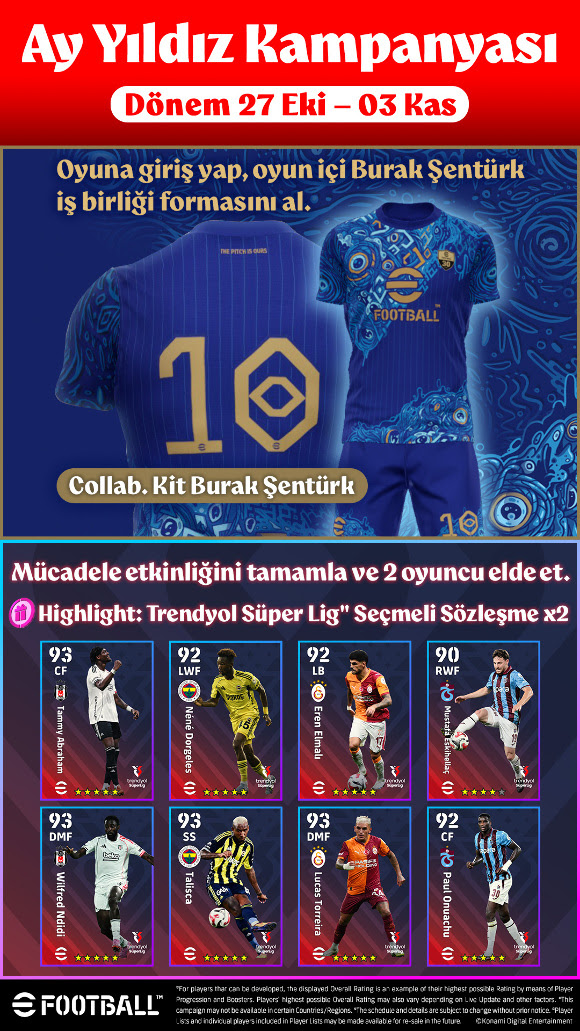 KONAMI Türkiye için Özel eFootball Ay Yıldız Kampanyası: Ödüller ve Meydan Okuma Girişi 1 KONAMI Türkiye için Özel eFootball Ay Yıldız Kampanyası: Ödüller ve Meydan Okuma Girişi