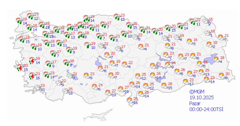Kuvvetli yağış geliyor! Meteoroloji il il uyardı: 'Sarı kodlu' alarm verildi... 1 Kuvvetli yağış geliyor! Meteoroloji il il uyardı: 'Sarı kodlu' alarm verildi...