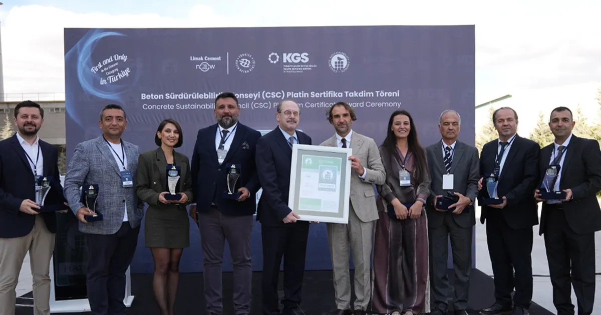 Limak Çimento’nun Anka Fabrikası CSC Platinum Se rtifikası Aldı
