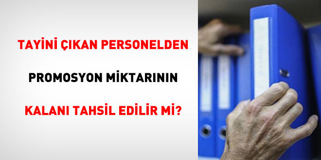 Memur promosyonu para puan olarak ödenebilir mi?