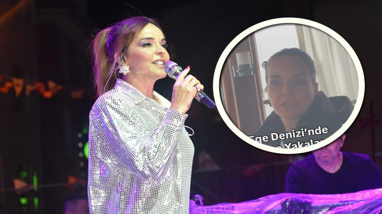 Şarkıcı Bengü, Ege Denizi’nde hortuma yakalandı! Korku dolu anlar kamerada