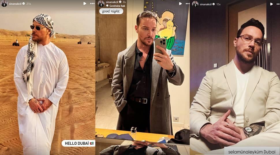 Sinan Akçıl'dan Dubai pozları! Sosyal medyada gündem oldu