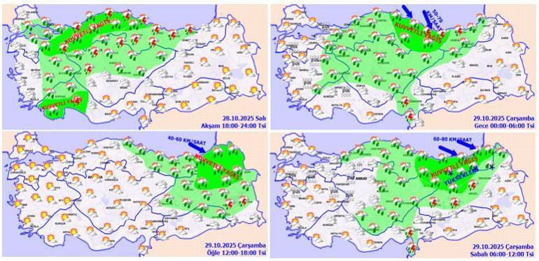 SON DAKİKA! Meteoroloji ve bakanlık uyardı! 17 ile kuvvetli sağanak geliyor