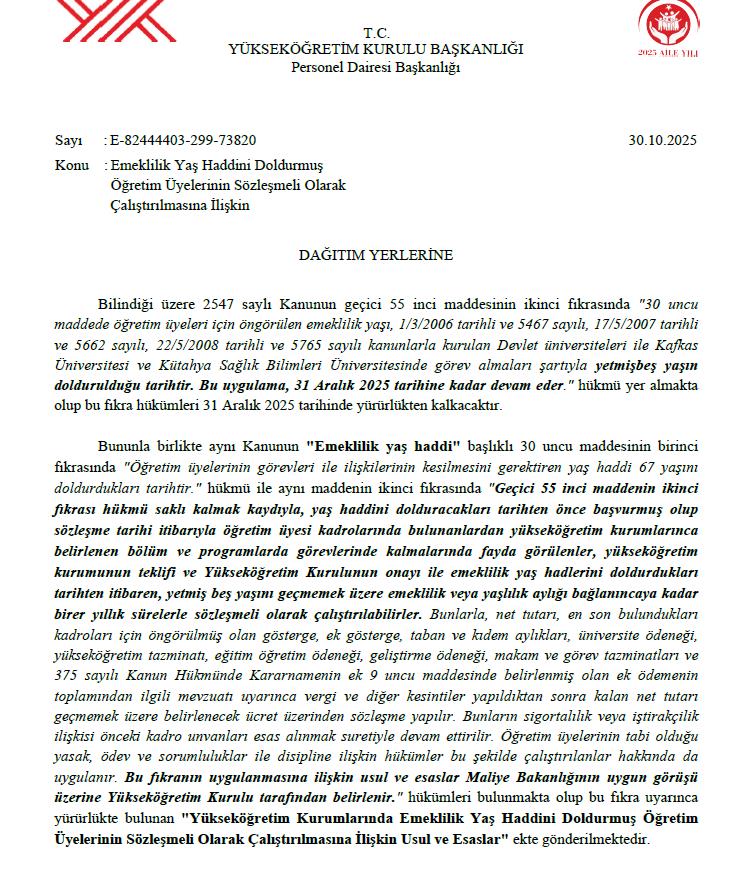 YÖK'ten Emeklilik Düzenlemesi: Yeni Dönemin Kapılarını Aralayan Resmi Açıklama
