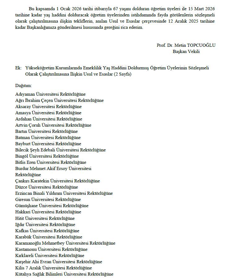 YÖK'ten Emeklilik Düzenlemesi: Yeni Dönemin Kapılarını Aralayan Resmi Açıklama