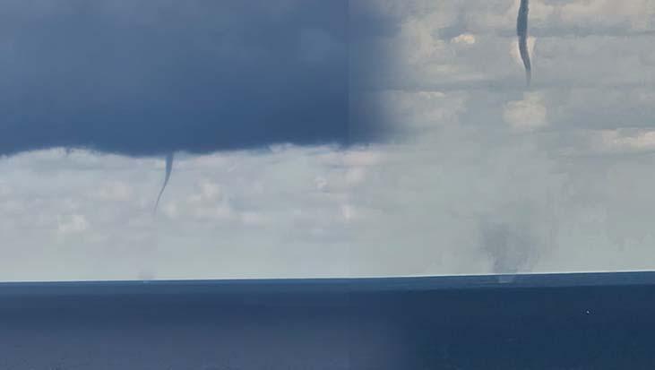 Zonguldak’ta deniz üzerinde 3 hortum oluştu! Görenler gözlerine inanamadı