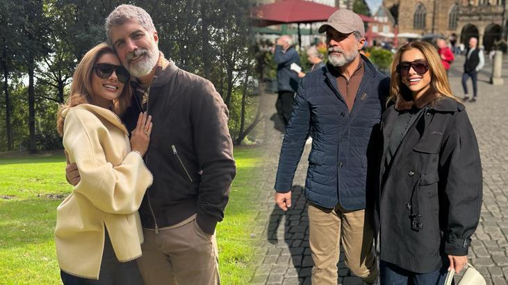 Almanya’da aşka geldiler! Özcan Deniz ve eşi Samar Dadgar’dan romantik poz