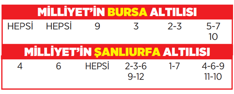 Altılı ganyanda bugün (17 Kasım)