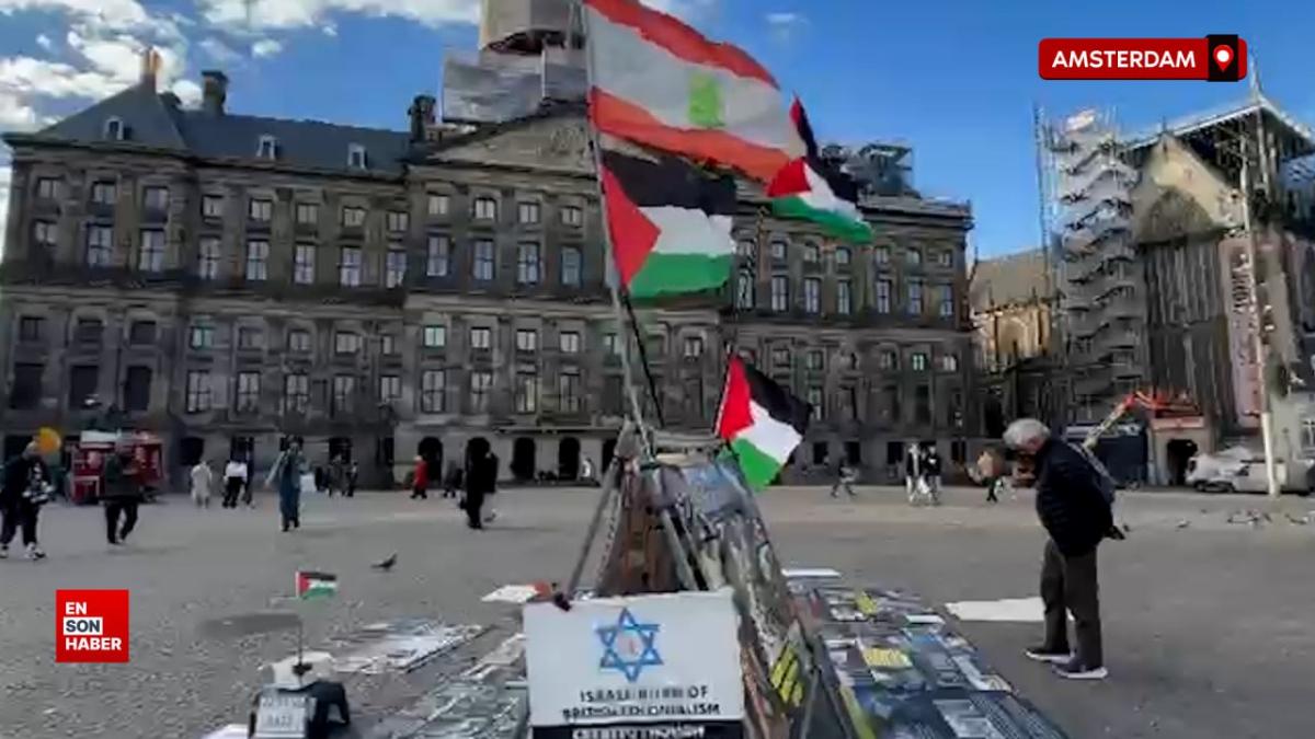 Amsterdam’ın En Ünlü Meydanında Filistin Dayanışması: Hollanda’nın Başkenti Kapsayıcı Bir Ses Oluyor