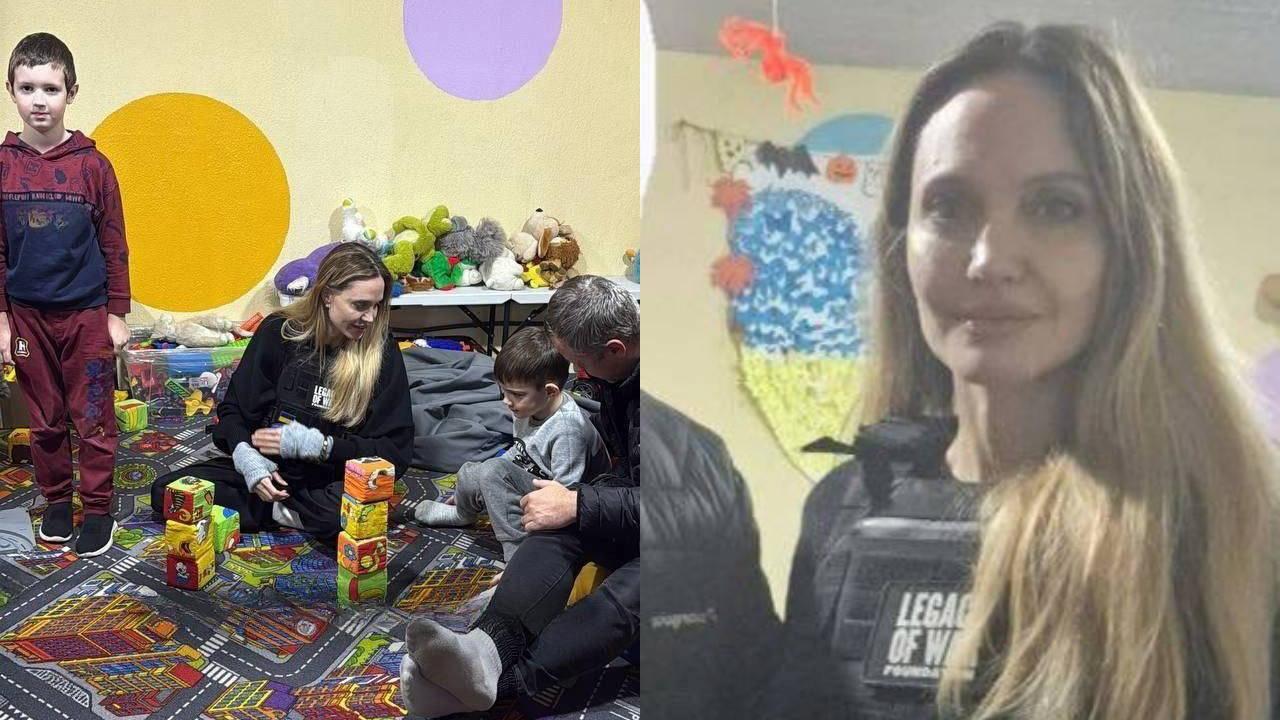Angelina Jolie, kurşun geçirmez yelekle Ukrayna’ya gitti