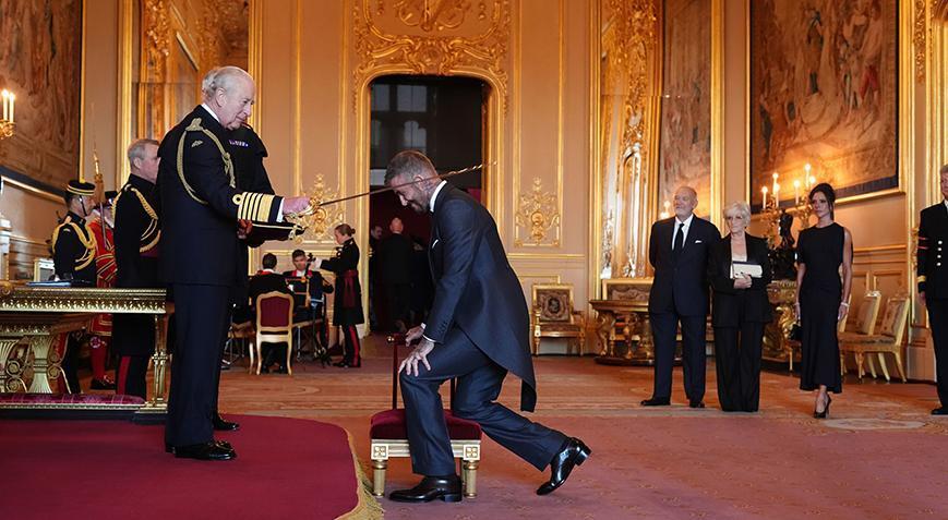 Artık Sir David Beckham! Kral Charles’tan onur nişanı