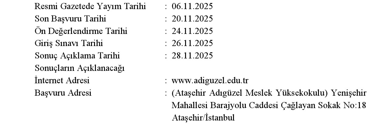 Ataşehir Adıgüzel Meslek Yüksekokulu: Geleceğinizi Şekillendirecek Öğretim Elemanı Alım İlanı!