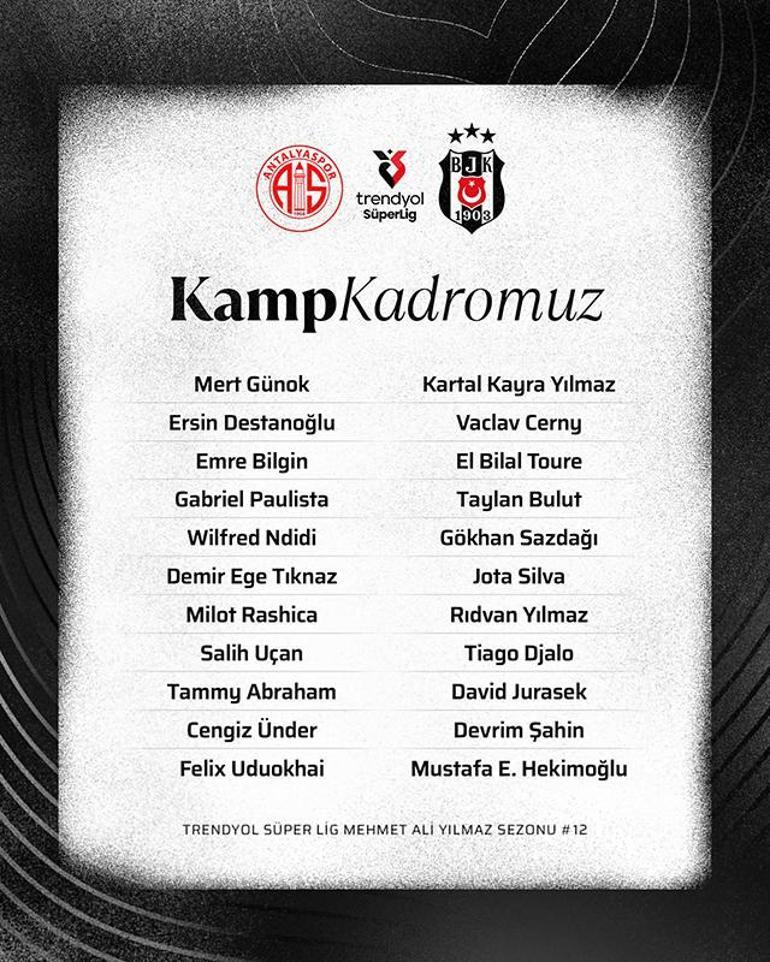 Beşiktaş'ın Antalyaspor kafilesi belli oldu! Rafa Silva kararı 1 Beşiktaş'ın Antalyaspor kafilesi belli oldu! Rafa Silva kararı