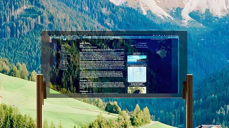 Cam gibi ekran olur mu? Dünyanın ilk şeffaf monitörü üretildi