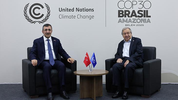 Cumhurbaşkanı Yardımcısı Yılmaz, BM Genel Sekreteri Guterres ile görüştü