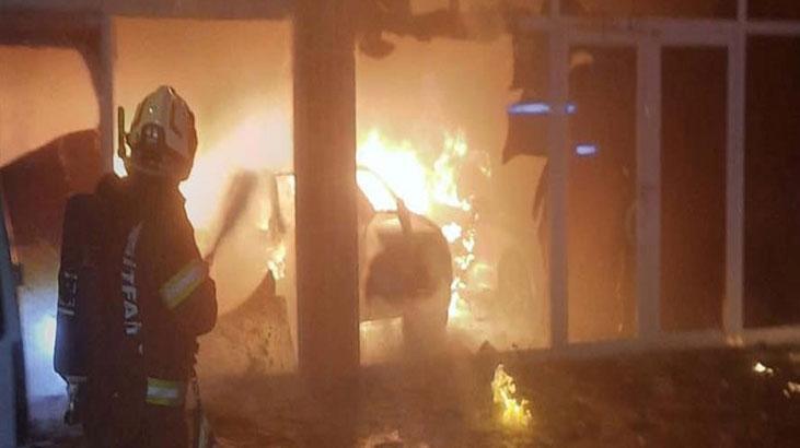 Denizli’de oto galeri kundakladı! 5 araç küle döndü