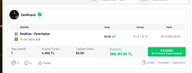 Derbiye Misli’de oynadı, misliyle kazandı! 45+3’te Asensio’nun golüyle tam 256.187 TL…