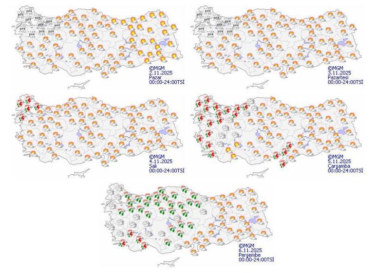 Dikkat: Meteoroloji'den 30 ile uyarı! Kuvvetli sağanak yağış geliyor 4 Dikkat: Meteoroloji'den 30 ile uyarı! Kuvvetli sağanak yağış geliyor