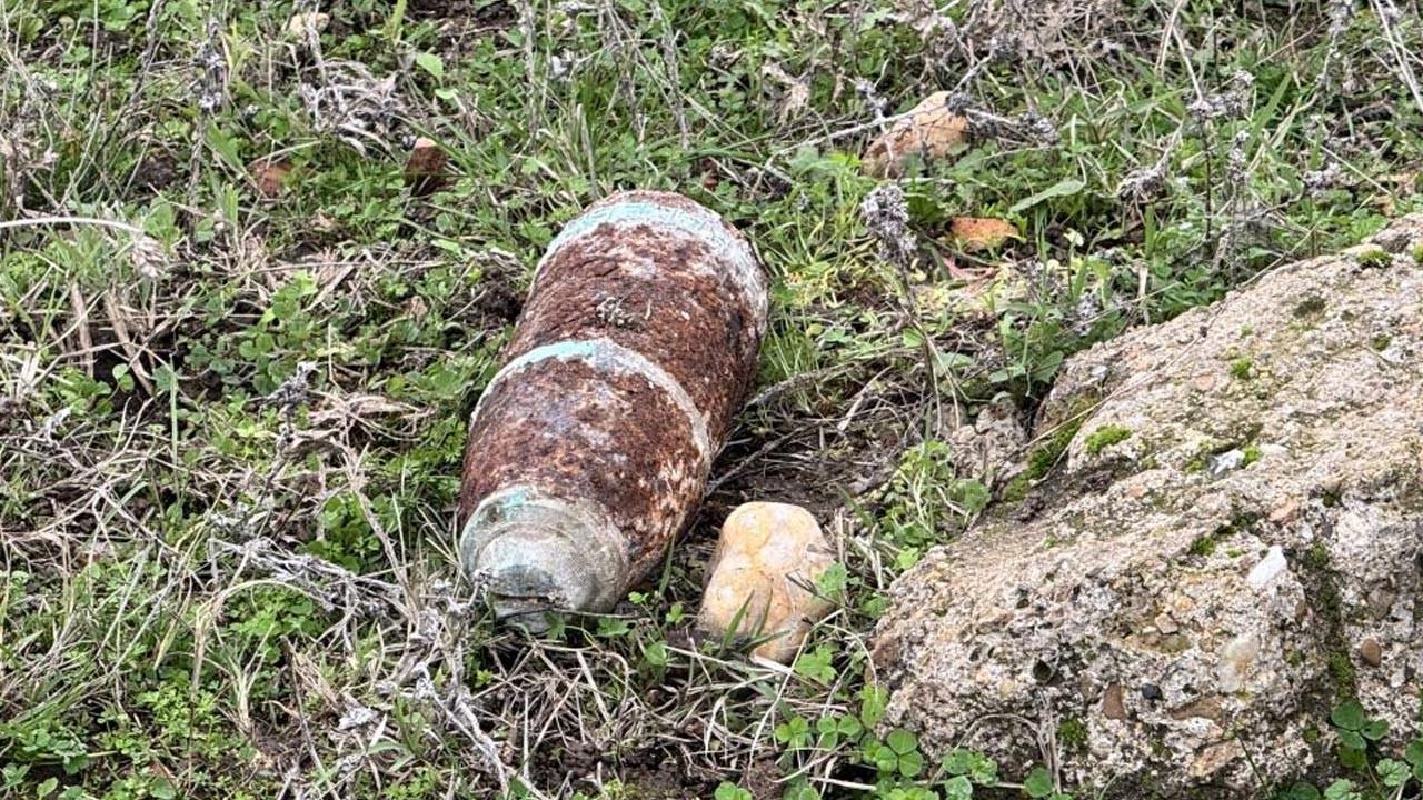 Edirne’de Balkan Savaşı’ndan kalma top mermisi bulundu