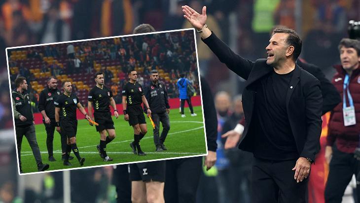 Galatasaray’da maç sonunda Okan Buruk’tan hakem Cihan Aydın’a tepki!