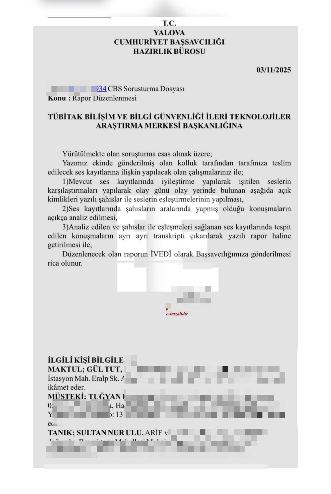 Güllü'nün Ölümünde TÜBİTAK Rol Alıyor: Tartışmalı Seslerin Ardındaki Gerçekler!
