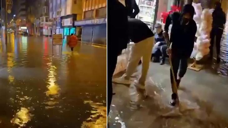 Hatay’ı sağanak vurdu: Cadde ve yollar göle döndü, bazı iş yerlerini su bastı