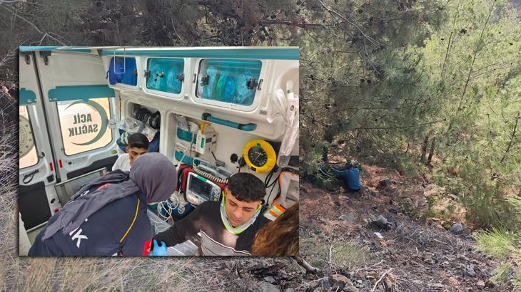 İskenderun’da motosikletle uçuruma düşen 2 kişi yaralandı