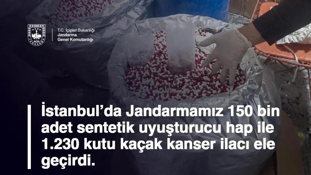 İstanbul’da Uyuşturucu ve Kaçak İlaç Operasyonu: 150 Bin Hap ve 1230 Kutu İlaç Ele Geçirildi