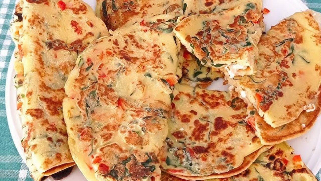 Kahvaltılar için pratik tanım: Ispanaklı peynirli krep tanımı