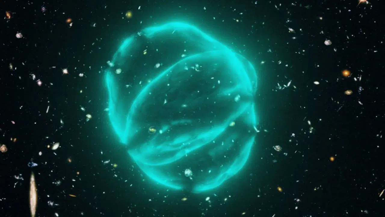 Kainatın en gizemli yapılarından biri keşfedildi: 7,5 milyar ışık yılı uzakta çift halkalı radyo dairesi bulundu 1 Kainatın en gizemli yapılarından biri keşfedildi: 7,5 milyar ışık yılı uzakta çift halkalı radyo dairesi bulundu