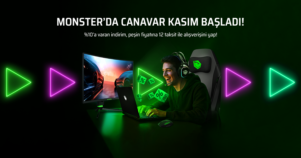 Kasım Ayında Monster'dan Canavar Gibi İndirimlerle Tanışın!