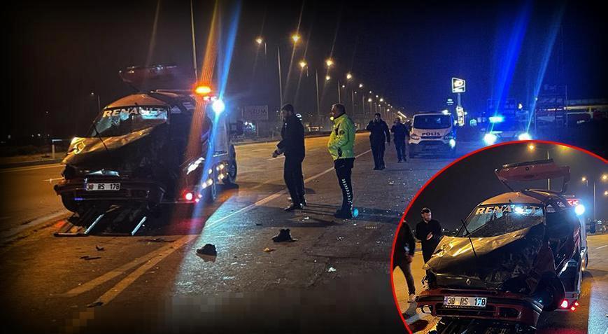 Kayseri’de denetimden çıkan araba takla attı: 1 meyyit, 3 yaralı