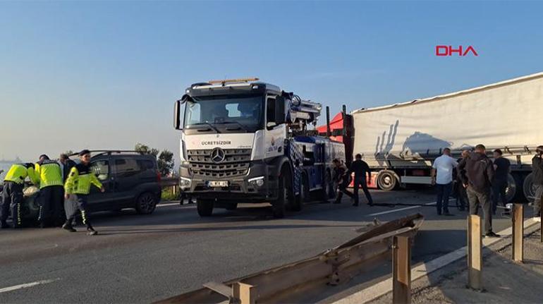 Kocaeli TEM'de TIR kazası! Ankara yönü trafiğe kapalı