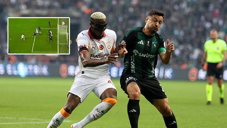 Kocaelispor-Galatasaray maçında kritik pozisyon! Gol kararı VAR’dan döndü