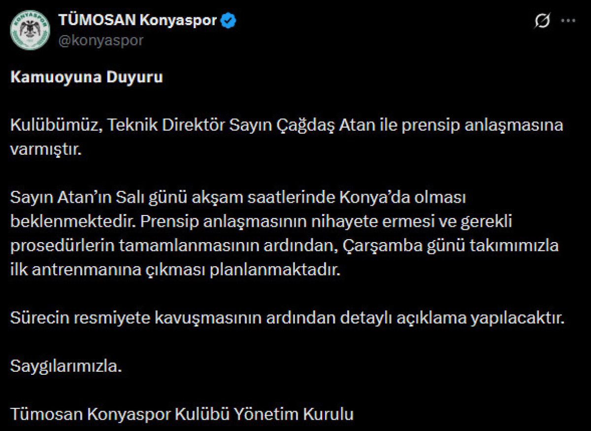 Konyaspor'dan Çağdaş Atan ile Yeni Bir Dönem: Prensip Anlaşması Tamam! 📄⚽