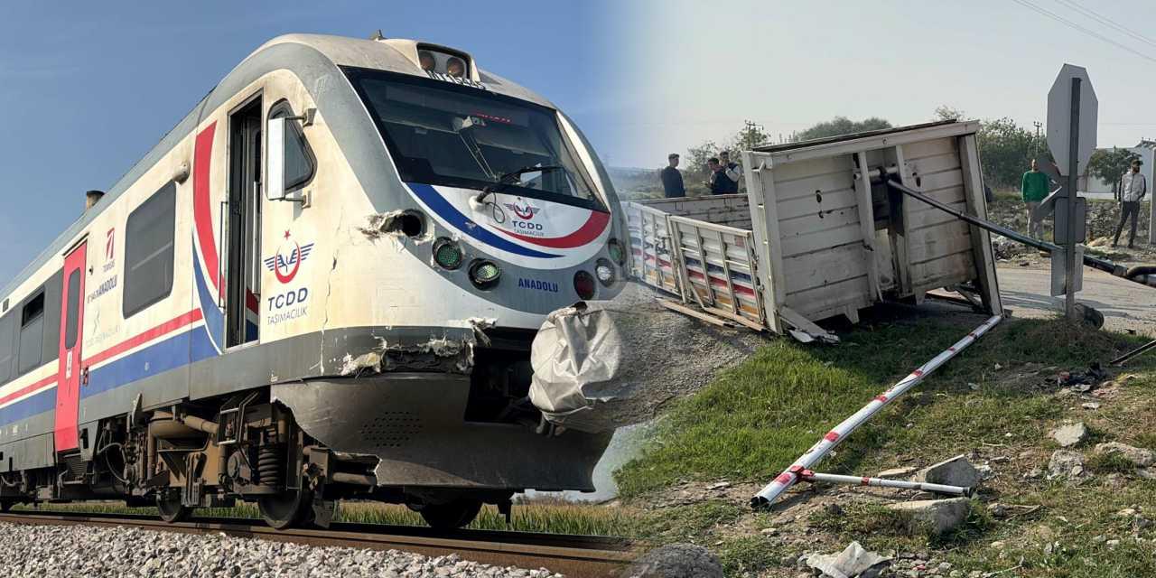 Manisa’da Şok Edici Kaza: Tren Kamyoneti Ortadan İkiye Ayırdı!