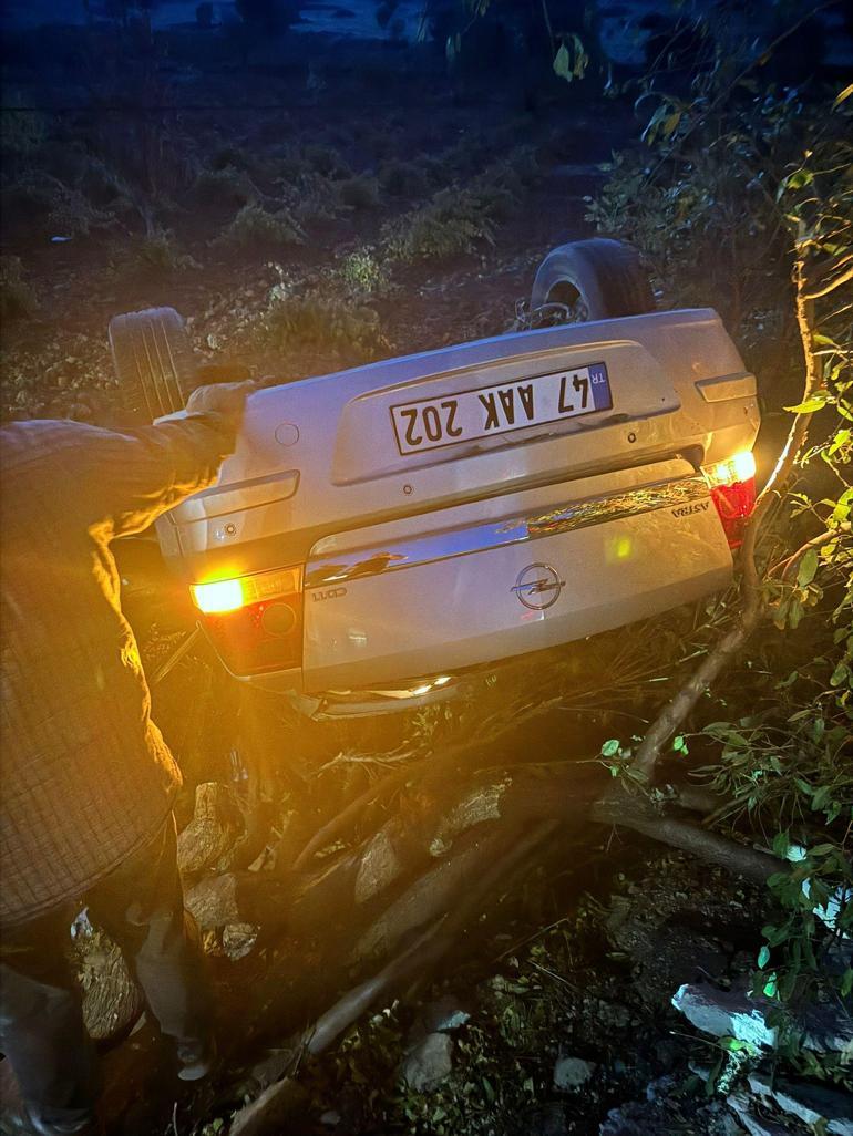 Mardin'de otomobil takla attı: 3 yaralı