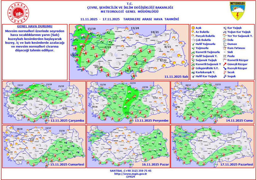 Meteoroloji uyardı: Sıcaklıklar normale dönüyor, yağışlar kapıda