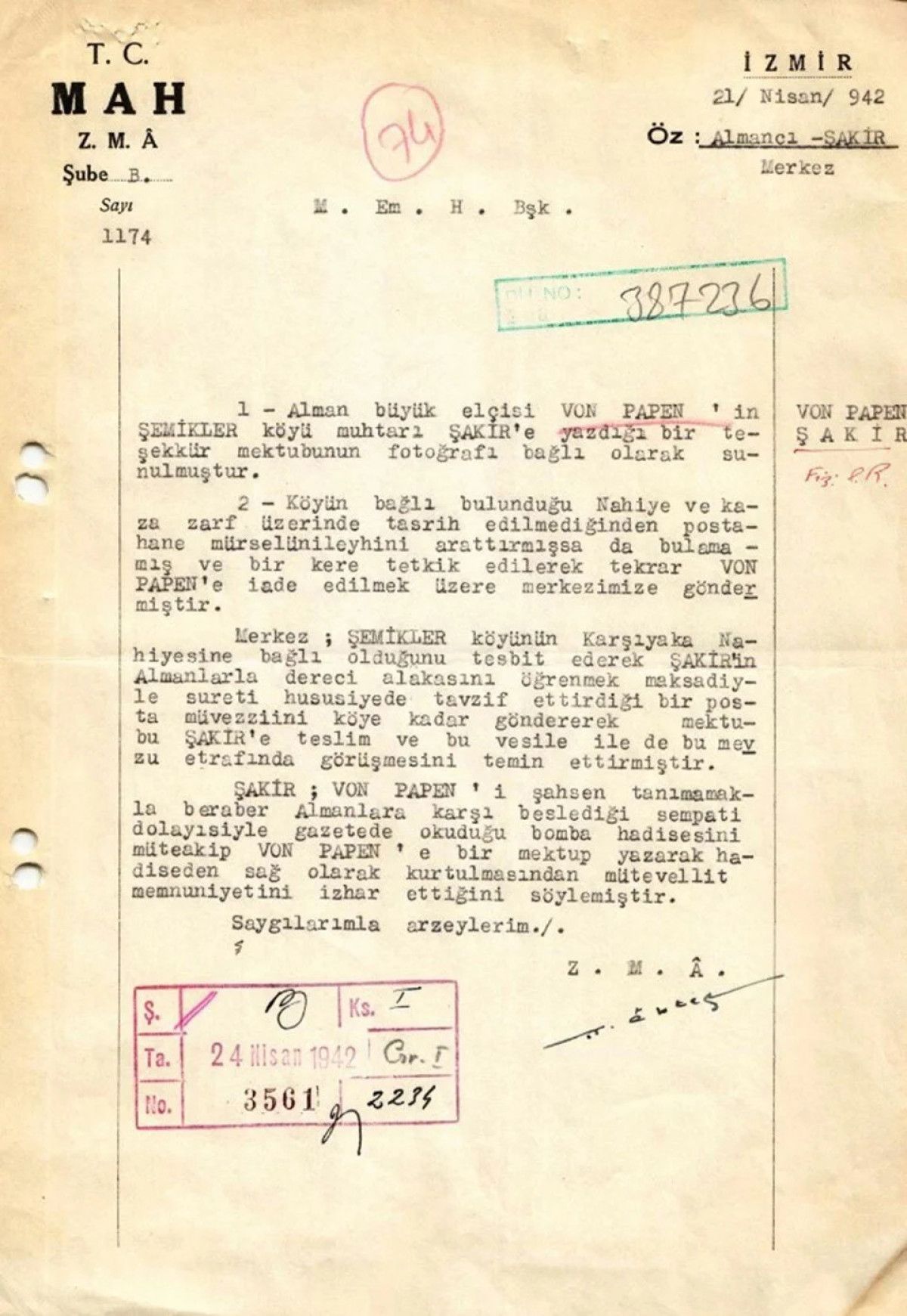 MİT, 1940 Yılına Ait İngiliz Kemal Raporunu Gizliliğini Kaldırarak Kamuoyuna Açtı 4 MİT, 1940 Yılına Ait İngiliz Kemal Raporunu Gizliliğini Kaldırarak Kamuoyuna Açtı